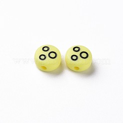 Непрозрачные желтые акриловые бусины цвета шампанского&nbsp;MACR-N008-42-C10