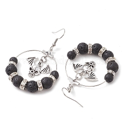 Серьга-подвеска из латуни с нержавеющей сталью 304 EJEW-TA00466