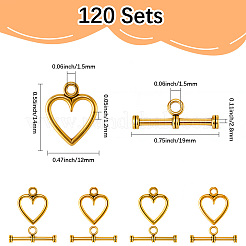 120 комплект застежек-тоглов из сплава в тибетском стиле&nbsp;FIND-SP0003-93