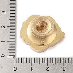 Геометрическая цветочная рамка из латуни AJEW-H149-01G-05