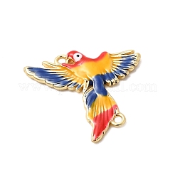 Подвески-соединители в виде птиц из латуни с эмалью&nbsp;KK-H529-04G