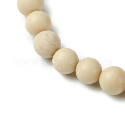 Натуральные ископаемые бусины эластичные браслеты для женщин и мужчин BJEW-JB11349