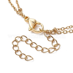 Браслет с подвеской в форме сердца из сплава эмали AJEW-AN00553