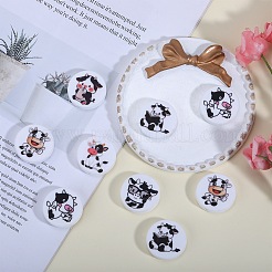 12шт 6 стиля печатные экологически чистые силиконовые бусины пищевого качества SIL-SZ0001-46