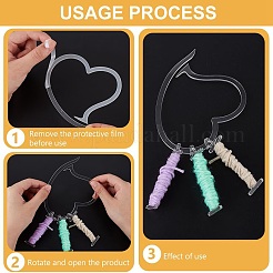 8 шт. акриловое кольцо для хранения пряжи в форме сердца&nbsp;TOOL-BC0002-81