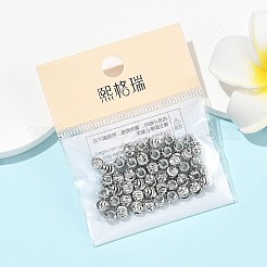 シェグレース真鍮スペーサービーズ  カドミウムフリー＆ニッケルフリー＆鉛フリー  ラウンド  カーブ  プラチナメッキ  5mm  穴：2mm&nbsp;XGRPCF548-178P