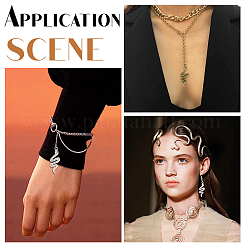 40 шт. 4-х цветные подвески из сплава змеи&nbsp;TIBEP-SC0001-82