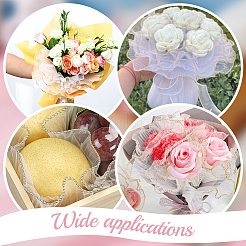 Упаковка для букетов цветов из морщинистого волнистого полиэстера FIND-WH0110-751B