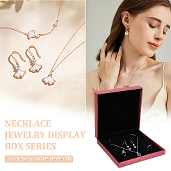 Коробка для кулона из искусственной кожи LBOX-WH0003-003