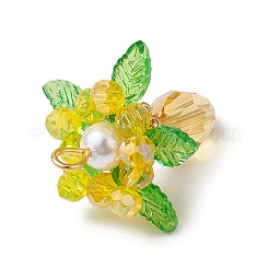 Подвески из стекла с круглыми ракушечными жемчужинами и акриловыми подвесками&nbsp;PALLOY-MZ00647-04