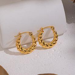 Винтажные полые серьги-кольца из нержавеющей стали 304&nbsp;WU2636