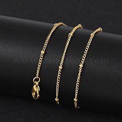 Ионное покрытие(ip) 304 нержавеющая сталь спутниковая цепь ожерелье для мужчин и женщин NJEW-M200-05G