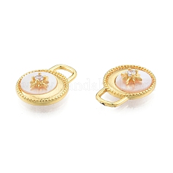 Подвески из синтетических белых ракушек&nbsp;KK-A165-15G