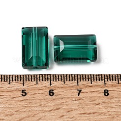 K9ガラス  模造オーストリアクリスタルビーズ  グレードAAA  多面カット  長方形  ダークシアン  10x15.5x7mm  穴：0.9~1mm&nbsp;SWAR-F081-10x16mm-24