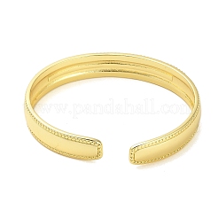 Женские открытые браслеты-манжеты из латуни с зеленым кубическим цирконием и паве&nbsp;BJEW-M312-01C-G