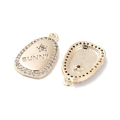 Латунные микропаве прозрачные подвески с фианитом&nbsp;KK-F871-26G