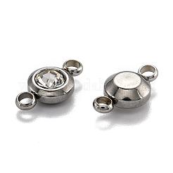 Плоские круглые звенья из нержавеющей стали 304 с кубическим цирконием STAS-P029-08