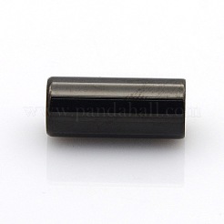 Fermoirs magnétiques à surface lisse en acier inoxydable 304 avec emembouts collées pour cordons de 6 mm&nbsp;X-STAS-O042-C-15
