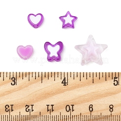 200шт 5 стиля прозрачные акриловые бусины TACR-FS0001-54D