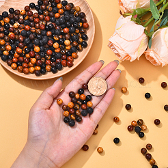 270 шт. 6 стиля натуральных вощеных деревянных бусин WOOD-YW0001-51