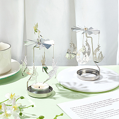 Вращающийся подсвечник из нержавеющей стали DIY-FG0005-17P