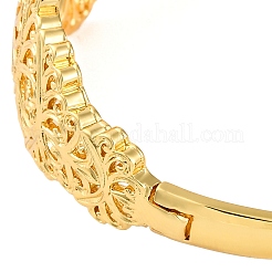 Полые латунные браслеты с шарнирами для женщин BJEW-M040-18G