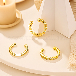 12 шт. 6 стиля латунных серег-манжет в форме буквы С EJEW-GO0003-29