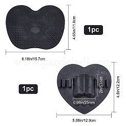 Силиконовый органайзер для кистей для макияжа и силиконовый коврик для чистки кистей для макияжа AJEW-GF0002-67C