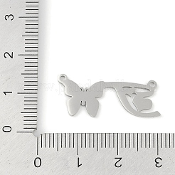 Pendentifs en acier inoxydable 304 anti-ternissement&nbsp;STAS-L279-002P-T
