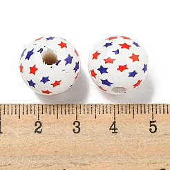 Набивные деревянные европейские бусины&nbsp;WOOD-G022-03C