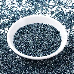 MIYUKIラウンドロカイユビーズ  日本製シードビーズ  (rr467) メタリックインディゴアイリス  11/0  2x1.3mm  穴：0.8mm  約1100PCS /ボトル  10 G /ボトル&nbsp;SEED-JP0008-RR0467