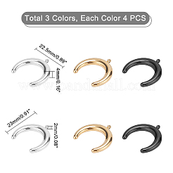 12 шт. подвески из нержавеющей стали 304 двух цветов&nbsp;STAS-UN0026-18