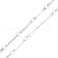 Изготовление ожерелий из плоской цепочки из нержавеющей стали 304&nbsp;AJEW-JB01349-02