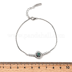 925 женский браслет из стерлингового серебра с звеньями&nbsp;BJEW-D346-01B-P