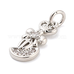 Латунные микро проложить кубического циркония подвески&nbsp;KK-H527-12P