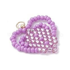 Подвески ручной работы из стеклянных бусин в форме сердца&nbsp;PALLOY-MZ00964