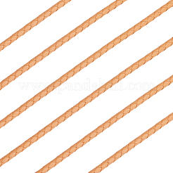 Круглый плетеный шнур из коровьей кожи с буквами длиной 5 м WL-GF0001-34B-01