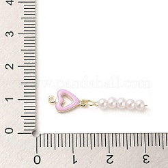 Покрытие стойки латунь эмаль подвески в форме сердца&nbsp;KK-M266-24G