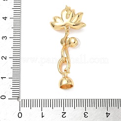 Латунные застежки с натуральным жемчугом и эмалью KK-U059-31G-01