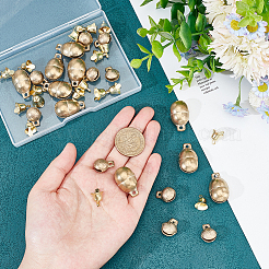 40 шт. 3 стиля подвески-колокольчики из латуни и железа KK-GA0001-49