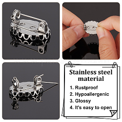 30 комплект пустых стеклянных овальных брошей-куполов JEWB-UN0001-05