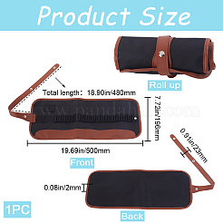 Холщовый пенал для карандашей с 36 положением AJEW-WH0513-11