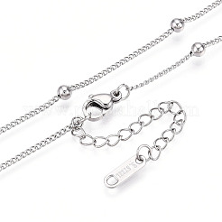 Не тускнеющая цепочка-спутник из нержавеющей стали 304 для мужчин и женщин NJEW-E076-01P