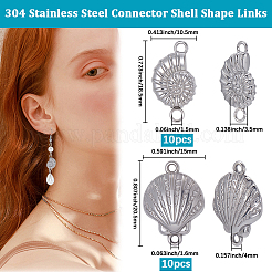 20 шт. 2 стиля подвесок-соединителей из нержавеющей стали 304&nbsp;STAS-BBC0007-67P