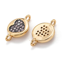 Connettori in ottone micro pavé di perline di zirconia cubica&nbsp;X-ZIRC-M114-36G