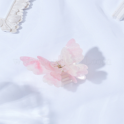 1 шт. заколки-коготки для волос из ацетата целлюлозы (смолы) в форме двойной бабочки&nbsp;PHAR-LP0001-07C