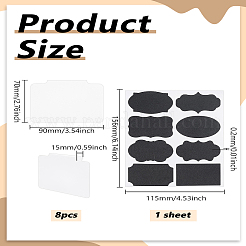 8 шт. прямоугольные пластиковые зажимы для этикеток на пищевую доску для ценников&nbsp;ODIS-LP0001-03