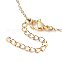 Colliers avec pendentif en forme de trèfle en aventurine verte naturelle&nbsp;NJEW-JN05170-02