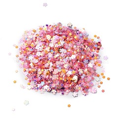 プラスチックスパンコールビーズ  黄金の光沢  ミシンクラフト装飾  桜/ハート/星  ピンク  3~4.5x4~5.5x0.1~0.2mm  約228500個/500g&nbsp;KY-C014-08