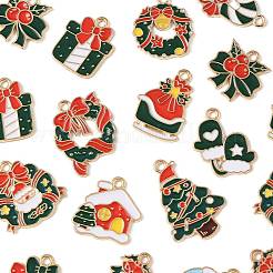 30шт 15 стиля подвески из сплава с эмалью ENAM-FS0003-52B